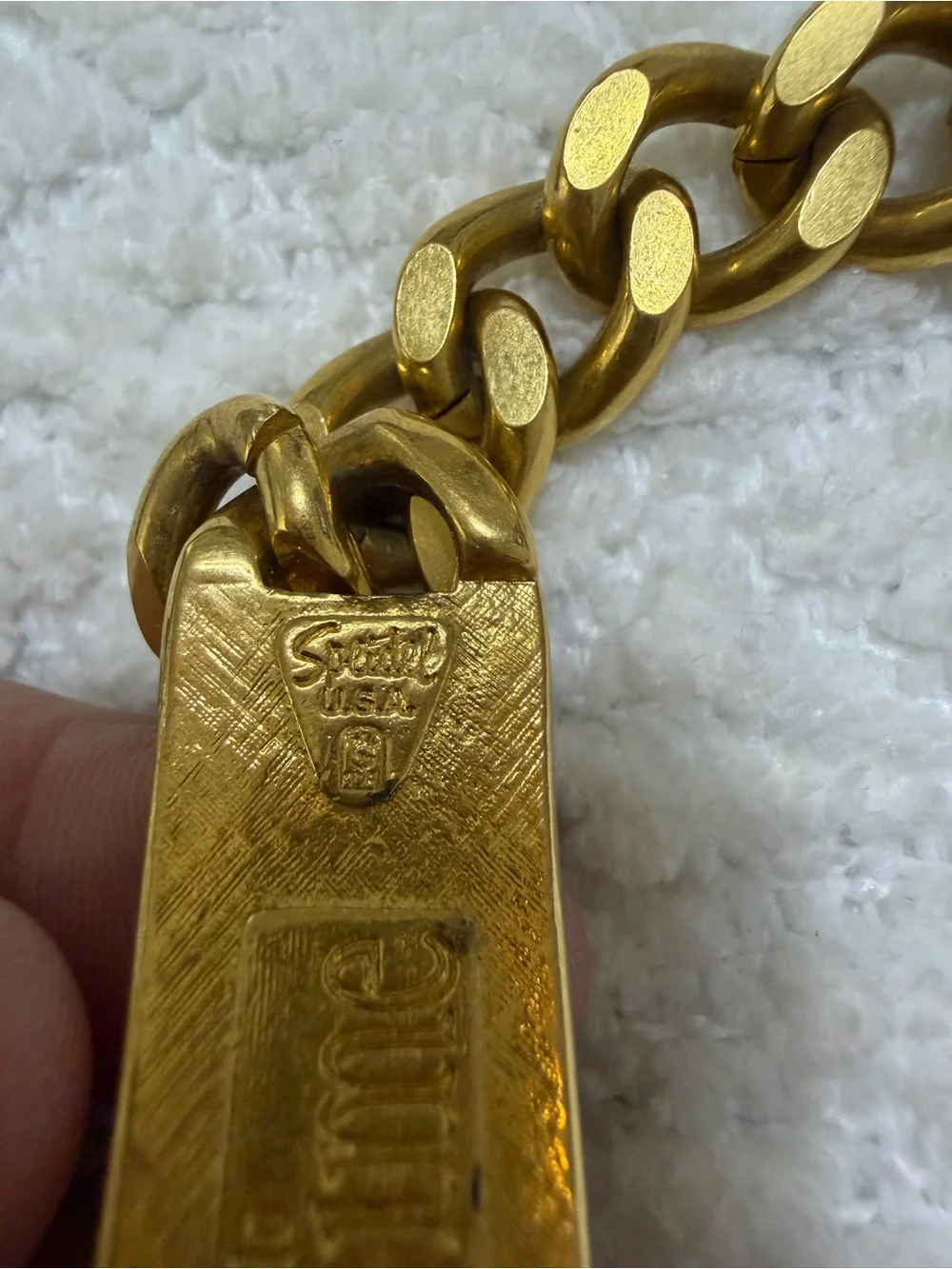 Vintage Nascar Jeff Gordon Spiedel Bracelet by Sun Time Gold Tone